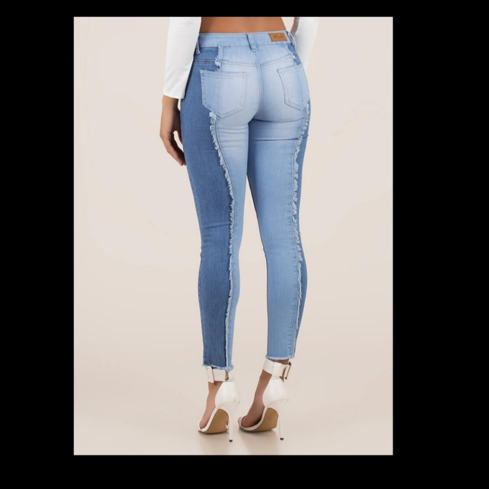 Split Personality Fringed Jeans